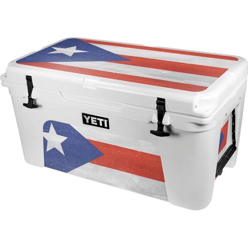Puerto Rico Flag Distressed YETI Tundra 65 Hard Cooler Skin